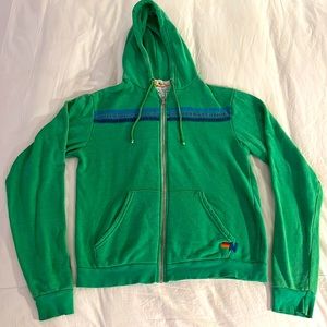 Aviator nation green zip up hoodie! Size medium